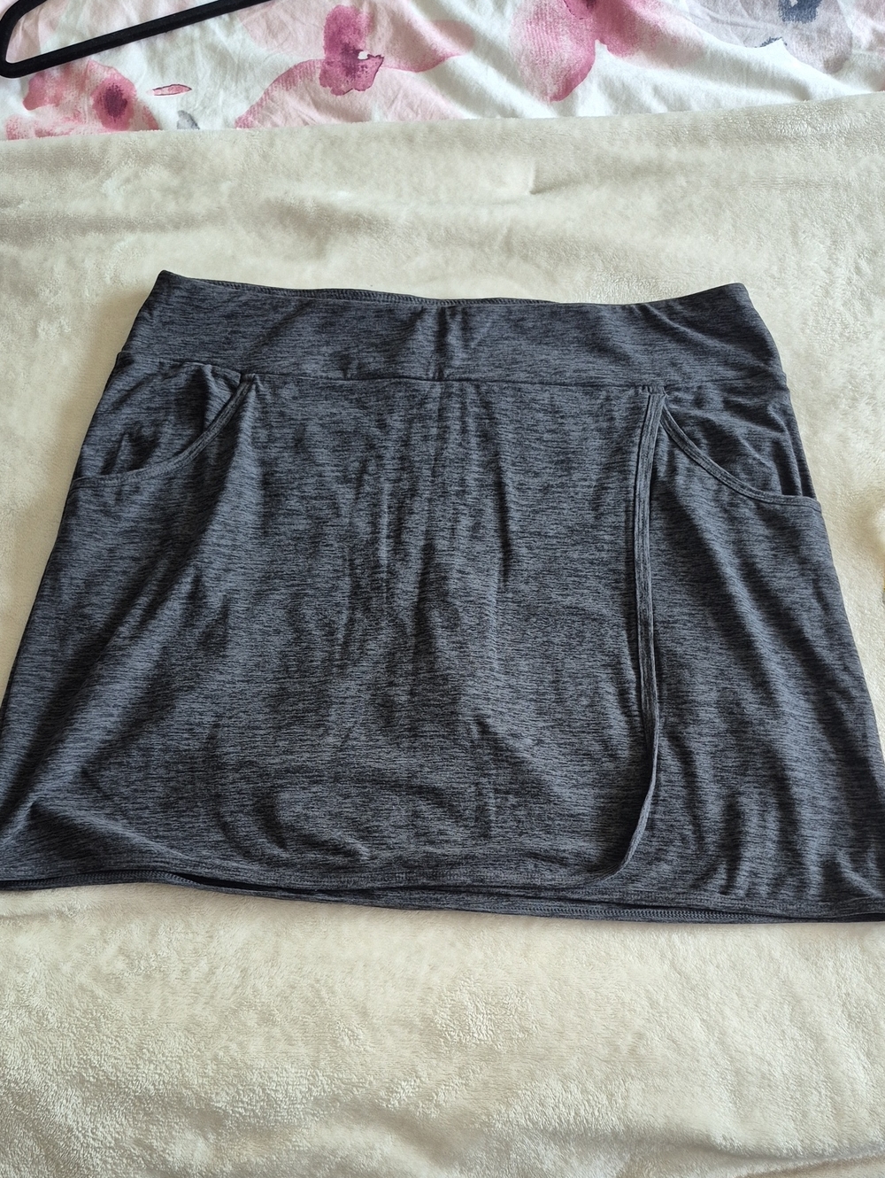 Kyodan Charcoal Heather Mini Skirt with Pockets